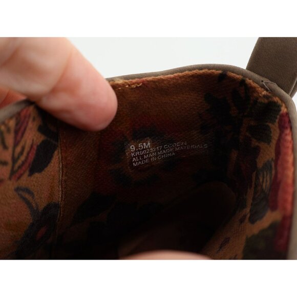 Korks Kork Ease Shyla Bootie Womens 9.5 M Vegan Tan Leather Block Heel Pointed - Picture 11 of 12